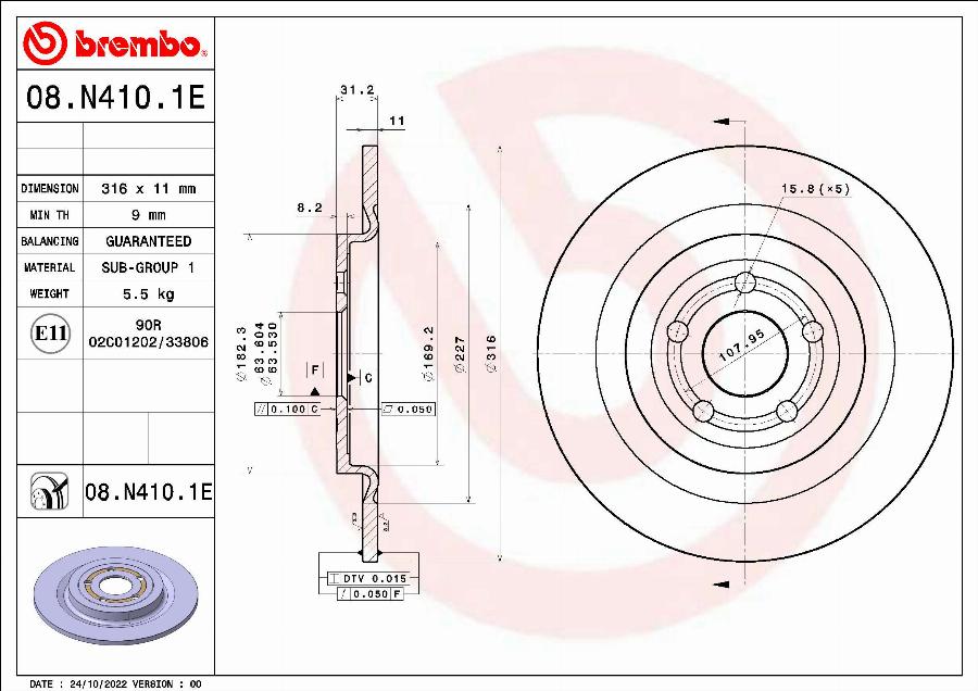 Brembo KT08027 - Bremžu komplekts, Disku bremzes ps1.lv