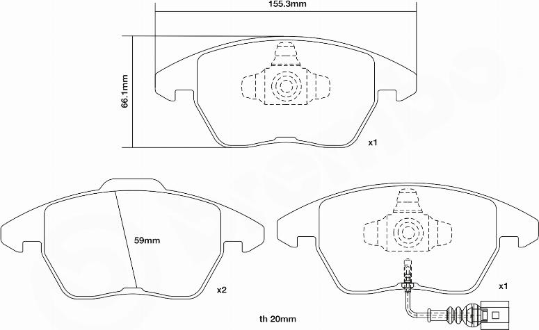 Brembo 07.B314.52 - Augstas veiktspējas bremžu uzliku komplekts ps1.lv