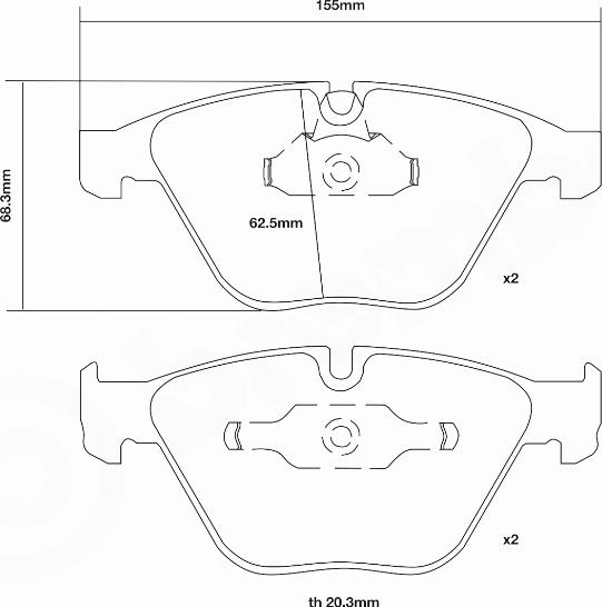 Brembo 07.B314.35 - Augstas veiktspējas bremžu uzliku komplekts ps1.lv