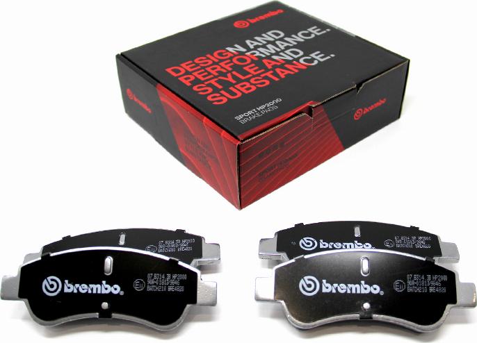 Brembo 07.B314.38 - Augstas veiktspējas bremžu uzliku komplekts ps1.lv