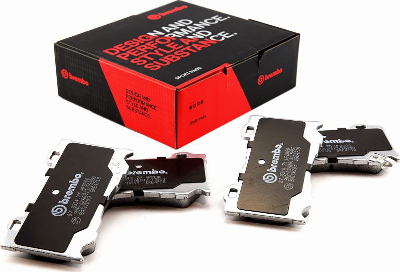 Brembo 07.B314.75 - Augstas veiktspējas bremžu uzliku komplekts ps1.lv