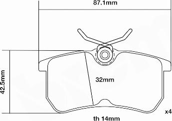 Brembo 07.B315.94 - Augstas veiktspējas bremžu uzliku komplekts ps1.lv