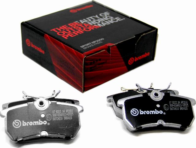 Brembo 07.B315.94 - Augstas veiktspējas bremžu uzliku komplekts ps1.lv