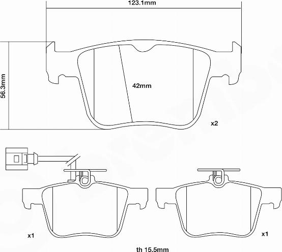 Brembo 07.B315.93 - Augstas veiktspējas bremžu uzliku komplekts ps1.lv