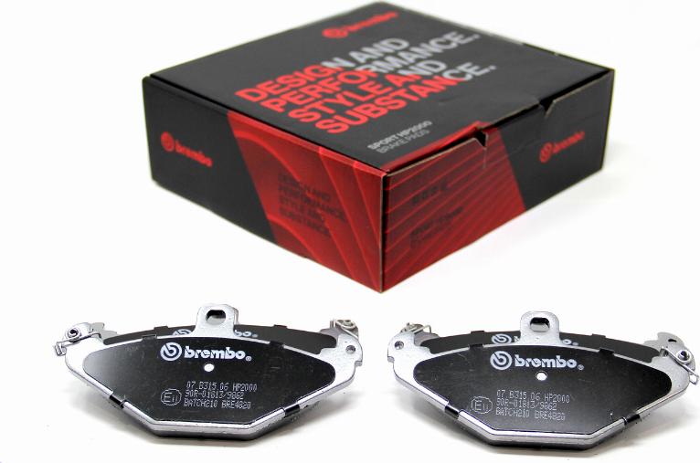 Brembo 07.B315.06 - Augstas veiktspējas bremžu uzliku komplekts ps1.lv