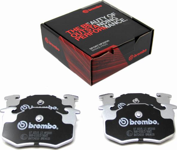 Brembo 07.B315.13 - Augstas veiktspējas bremžu uzliku komplekts ps1.lv