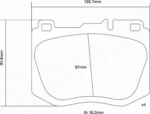 Brembo 07.D435.45 - Augstas veiktspējas bremžu uzliku komplekts ps1.lv