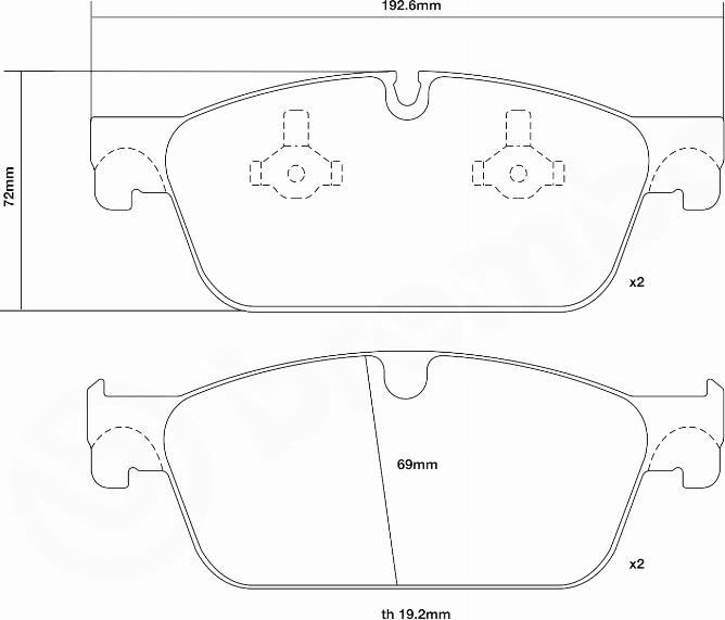 Brembo 07.D435.47 - Augstas veiktspējas bremžu uzliku komplekts ps1.lv