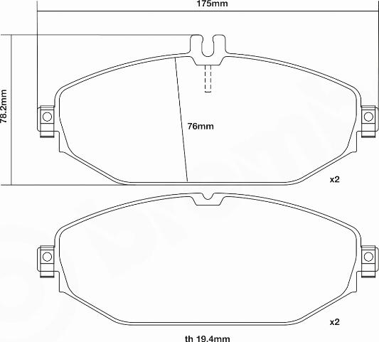 Brembo 07.D435.50 - Augstas veiktspējas bremžu uzliku komplekts ps1.lv