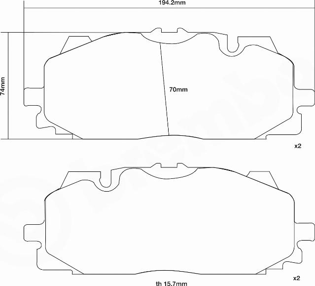 Brembo 07.D435.61 - Augstas veiktspējas bremžu uzliku komplekts ps1.lv