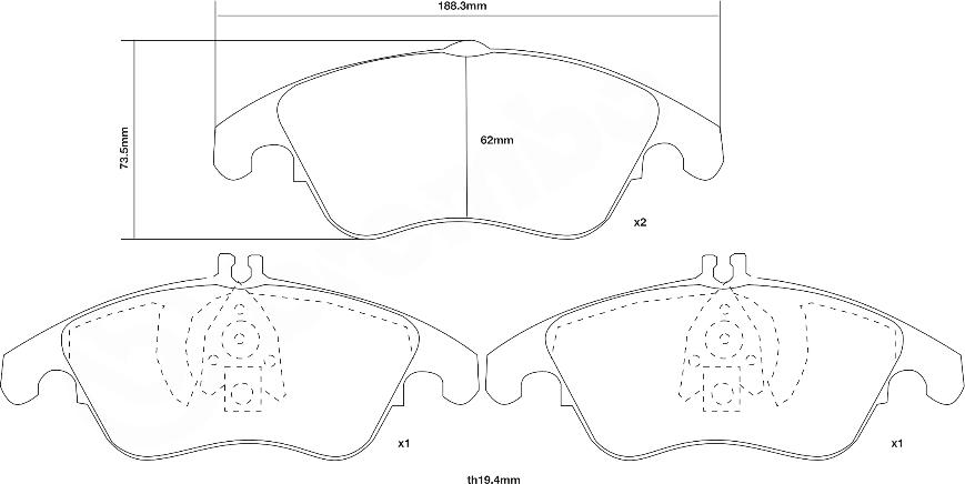 Brembo 07.D435.08 - Augstas veiktspējas bremžu uzliku komplekts ps1.lv