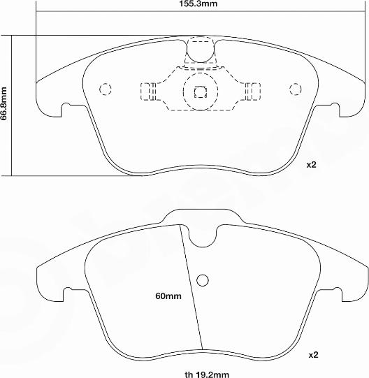 Brembo 07.D435.03 - Augstas veiktspējas bremžu uzliku komplekts ps1.lv