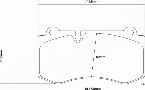 Brembo 07.D435.14 - Augstas veiktspējas bremžu uzliku komplekts ps1.lv