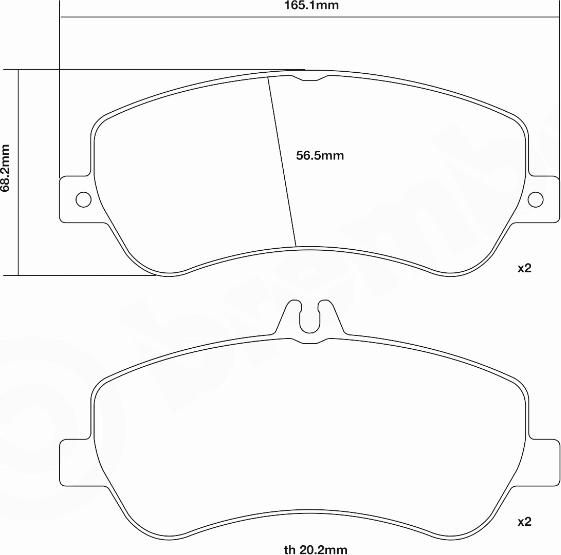 Brembo 07.D435.16 - Augstas veiktspējas bremžu uzliku komplekts ps1.lv