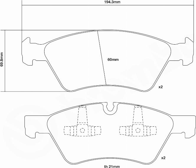 Brembo 07.D435.17 - Augstas veiktspējas bremžu uzliku komplekts ps1.lv