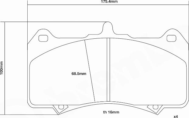 Brembo 07.D435.29 - Augstas veiktspējas bremžu uzliku komplekts ps1.lv