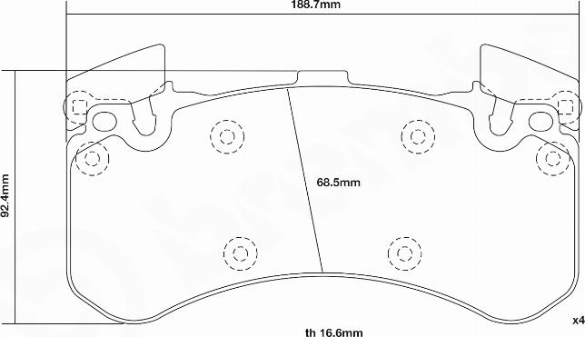 Brembo 07.D435.26 - Augstas veiktspējas bremžu uzliku komplekts ps1.lv