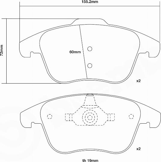 Brembo 07.D435.75 - Augstas veiktspējas bremžu uzliku komplekts ps1.lv