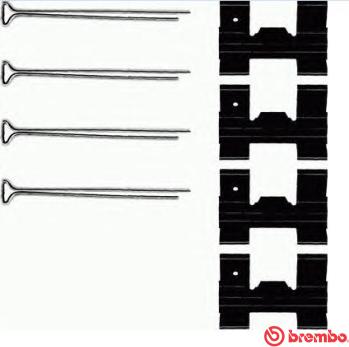 Brembo A 02 256 - Piederumu komplekts, Disku bremžu uzlikas ps1.lv