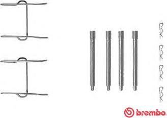 Brembo A 02 281 - Piederumu komplekts, Disku bremžu uzlikas ps1.lv