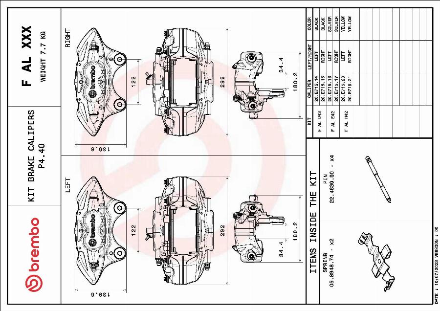 Brembo F AL D42 - Bremžu suporta skavas komplekts ps1.lv