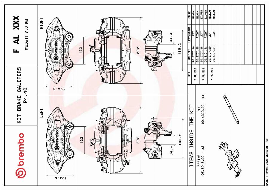 Brembo F AL D32 - Bremžu suporta skavas komplekts ps1.lv