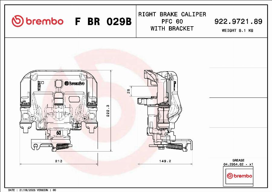 Brembo F BR 029B - Bremžu suports ps1.lv