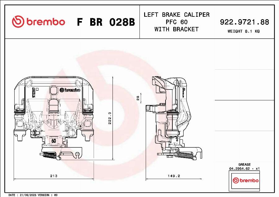 Brembo F BR 028B - Bremžu suports ps1.lv