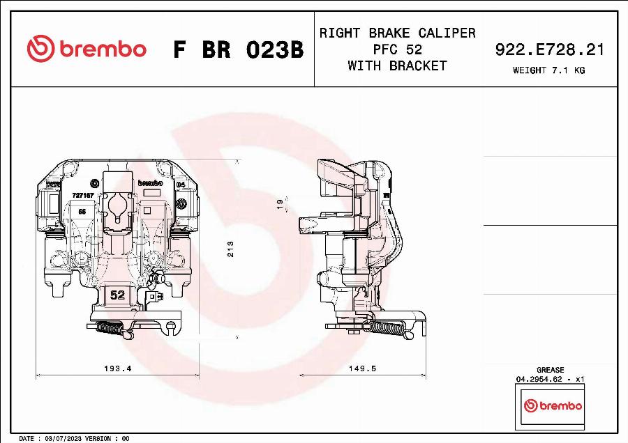 Brembo F BR 023B - Bremžu suports ps1.lv