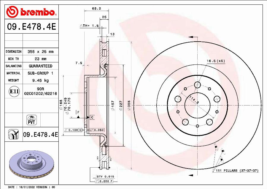 Brembo KT08042 - Bremžu komplekts, Disku bremzes ps1.lv