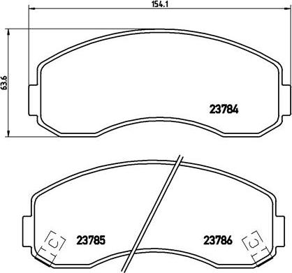 Brembo P 99 003 - Bremžu uzliku kompl., Disku bremzes ps1.lv