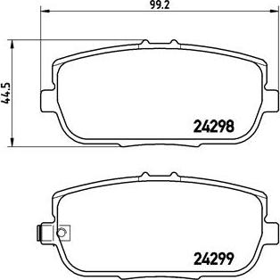 Brembo P 49 044 - Bremžu uzliku kompl., Disku bremzes ps1.lv