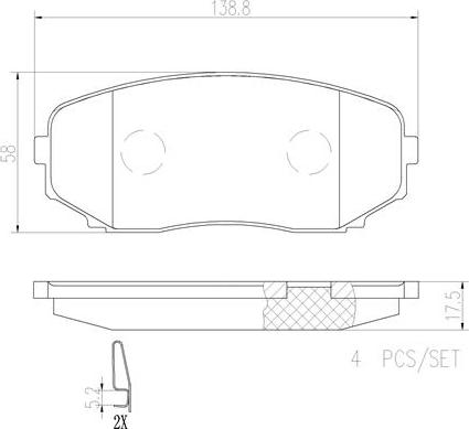 Brembo P49040N - Bremžu uzliku kompl., Disku bremzes ps1.lv