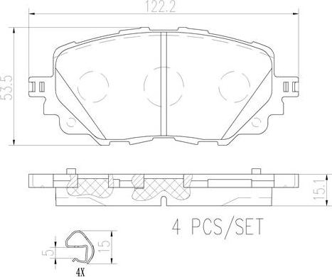 Brembo P49054N - Bremžu uzliku kompl., Disku bremzes ps1.lv