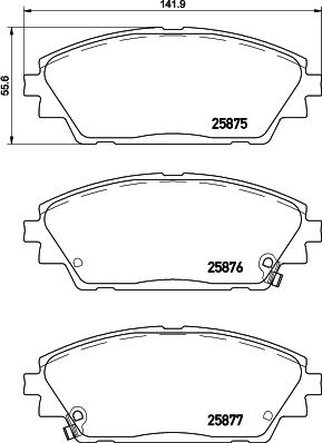 Brembo P 49 050 - Bremžu uzliku kompl., Disku bremzes ps1.lv