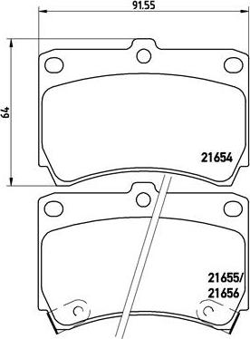 Brembo P 49 016 - Bremžu uzliku kompl., Disku bremzes ps1.lv