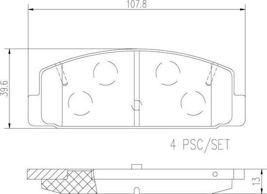 Brembo P49036N - Bremžu uzliku kompl., Disku bremzes ps1.lv