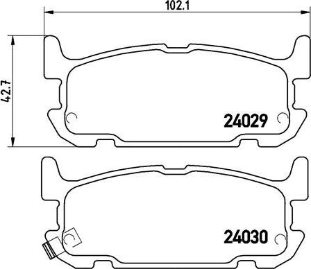 Brembo P 49 031 - Bremžu uzliku kompl., Disku bremzes ps1.lv