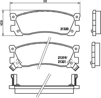 Brembo P 49 025 - Bremžu uzliku kompl., Disku bremzes ps1.lv