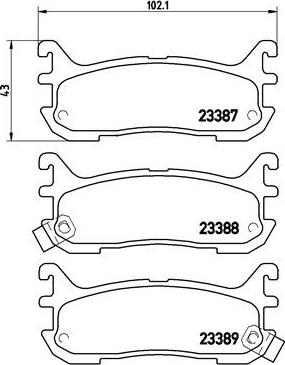 Brembo P 49 021 - Bremžu uzliku kompl., Disku bremzes ps1.lv