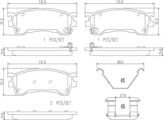 Brembo P49023N - Bremžu uzliku kompl., Disku bremzes ps1.lv