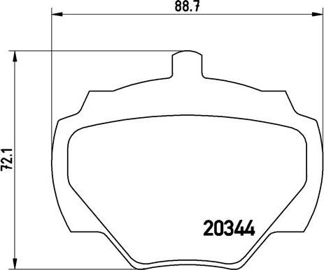 Brembo P 44 001 - Bremžu uzliku kompl., Disku bremzes ps1.lv