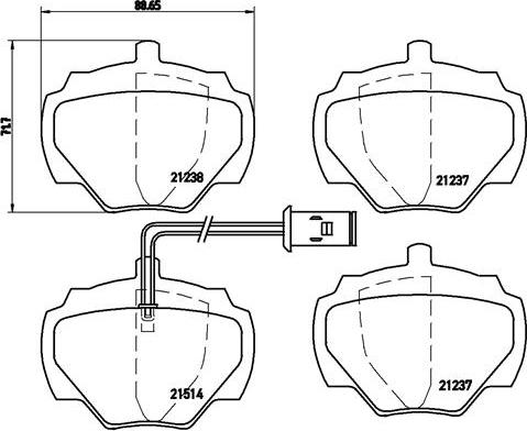 Brembo P 44 003 - Bremžu uzliku kompl., Disku bremzes ps1.lv