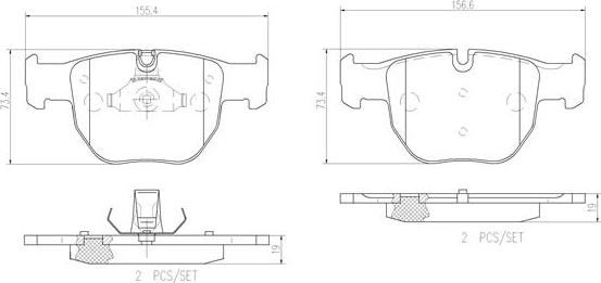 Brembo P44012N - Bremžu uzliku kompl., Disku bremzes ps1.lv