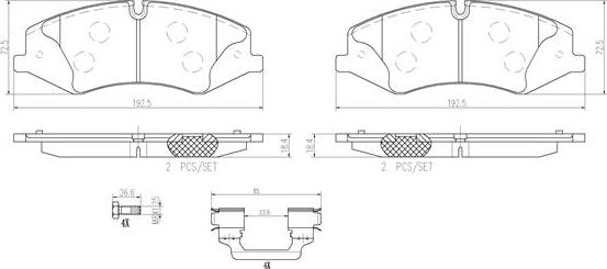 Brembo P44024N - Bremžu uzliku kompl., Disku bremzes ps1.lv