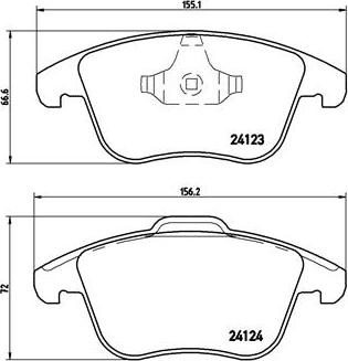 Brembo P 44 020X - Bremžu uzliku kompl., Disku bremzes ps1.lv