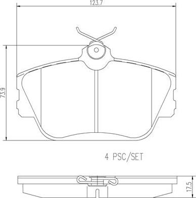 Brembo P46001N - Bremžu uzliku kompl., Disku bremzes ps1.lv