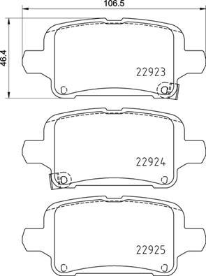 Brembo P 59 095 - Bremžu uzliku kompl., Disku bremzes ps1.lv