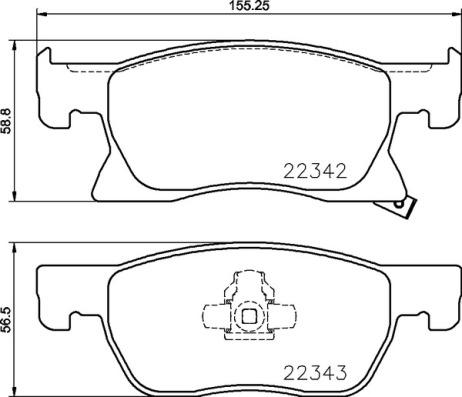 Brembo P 59 092 - Bremžu uzliku kompl., Disku bremzes ps1.lv