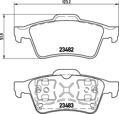 Brembo P 59 044 - Bremžu uzliku kompl., Disku bremzes ps1.lv